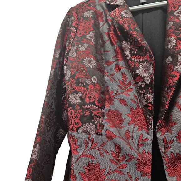 Guillaume Womens Floral Blazer Jacket Size L - Picture 6 of 10